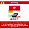 imageCanon CLI281 Black Cyan Magenta and Yellow 4 Ink Pack Compatible to TR8520 TR8620 Series TS9120 and TS6210 Printers