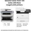 imageCanon Genuine 104 Black Toner Cartridge Compatible with L120 D420 MF4150d MF4350d MF4690 L90 D480 MF4270dn MF4370dnToner