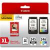 imageCanon PG245 XL  CL246 XL Genuine Ink Value Pack 2 Cartridges with 50Sheet Photo Paper Compatible with iP2820 MG242029242920302025222525 MX492 TS3120302302a202202a45203320Ink and Paper