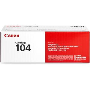 imageCanon Genuine 104 Black Toner Cartridge Compatible with L120 D420 MF4150d MF4350d MF4690 L90 D480 MF4270dn MF4370dnToner
