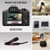 imageCanon EOS R100 Mirrorless Camera RFS1845mm F4563 is STM Lens Kit 241 Megapixel CMOS APSC Sensor 4K Video RF Mount BlackEOS R100 Body Only