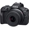 imageCanon EOS R100 Mirrorless Camera RFS1845mm F4563 is STM Lens Kit 241 Megapixel CMOS APSC Sensor 4K Video RF Mount BlackEOS R100 wRFS1845mm  RFS55210mm