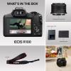 imageCanon EOS R100 Mirrorless Camera RFS1845mm F4563 is STM Lens Kit 241 Megapixel CMOS APSC Sensor 4K Video RF Mount BlackEOS R100 wRFS1845mm