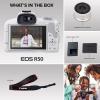 imageCanon EOS R50 Mirrorless Camera RFS1845mm F4563 is STM Lens Kit 242 Megapixel CMOS APSC Sensor 4K Video Hybrid Camera Photo and Video Vlogging Content Creator RF Mount BlackWhite