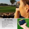 imageCanon PowerShot Golf Digital Laser Rangefinder Digital Zoom Magnify 6X to 12x Builtin Slope Correction Photo and Video Camera Capabilities IPX4 Equivalent Water Resistant Black
