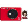 imageCanon Ivy CLIQ Instant Camera Printer Mini Photo Printer with 2quotX3quot StickyBack Photo Paper10 SheetsLadybug Red