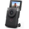 imageCanon PowerShot V10 Camera Content Creator Compact Vlogging Camera Fixed 19mm WideAngle Lens 4K Video Face Detection Builtin Microphone Live Streaming Builtin Stand BlackSilver