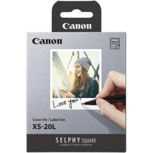 imageCanon Color InkLabel Set XS20L 20 Sheets Compatible to Canon SELPHY Square PrinterXS  Square Size