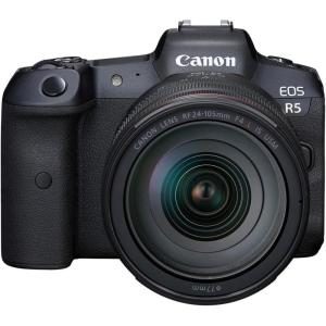 imageCanon EOS R5 Mirrorless Camera Body Only FullFrame Hybrid Camera 8K Video 45 Megapixel CMOS Sensor DIGIC X Image Processor Up to 12 FPS RF Mount Black24105mm Kit