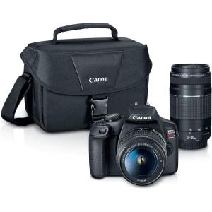 imageCanon EOS Rebel T7 DSLR Camera with 1855mm Lens  Builtin WiFi  241 MP CMOS Sensor  DIGIC 4 Image Processor and Full HD VideosBody w1855mm  75300mm Lenses