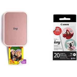 imageCanon Ivy 2 Mini Photo Printer Print from Compatible iOS ampamp Android Devices StickyBack Prints Blush PinkPink