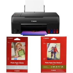 imageCanon PIXMA G620 Wireless MegaTank Photo AllinOne Printer ampamp CanonInk Glossy Photo Paper 4quotx 6quot 100 Sheets 1433C001 ampamp CanonInk 1432C002 Photo Paper Plus Glossy II 5quot x 7quot 20