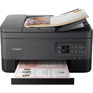 imageCanon PIXMA TR7020a AllinOne Wireless Color Inkjet Printer with Duplex Printing Mobile Printing and Auto Document Feeder Black Works with AlexaTR7020a BK 144 OLED Display