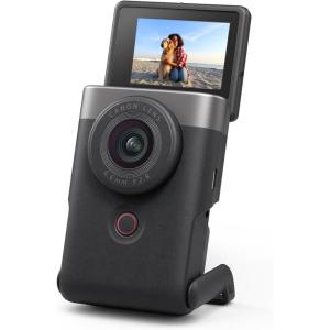 imageCanon PowerShot V10 Camera Content Creator Compact Vlogging Camera Fixed 19mm WideAngle Lens 4K Video Face Detection Builtin Microphone Live Streaming Builtin Stand BlackSilver