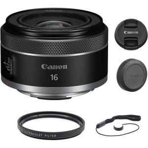 imageCanon RF16mm F28 STM Lens Ultra WideAngle Fixed Focal Length Prime Lens Compatible with EOS R Series Mirrorless Cameras BlackLens  Basic Kit