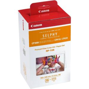 imageCanon RP108 Color InkPaper Set Compatible with Selphy CP910CP820CP1200CP1300CP1500Color InkPaper Set